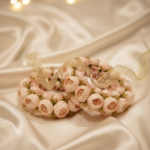 premium vintage peach rose gajra