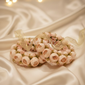 premium vintage peach rose gajra